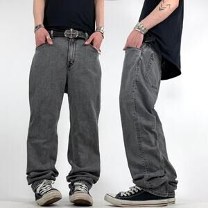 Vintage y2k grunge skater baggy grey faded archive jeans